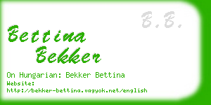 bettina bekker business card